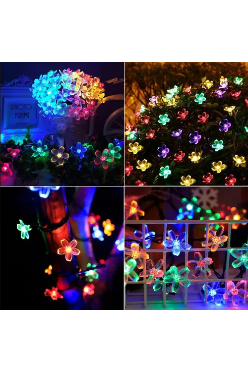 Solar 5m 50 Led Papatya Rgb 8 Fonksiyonlu