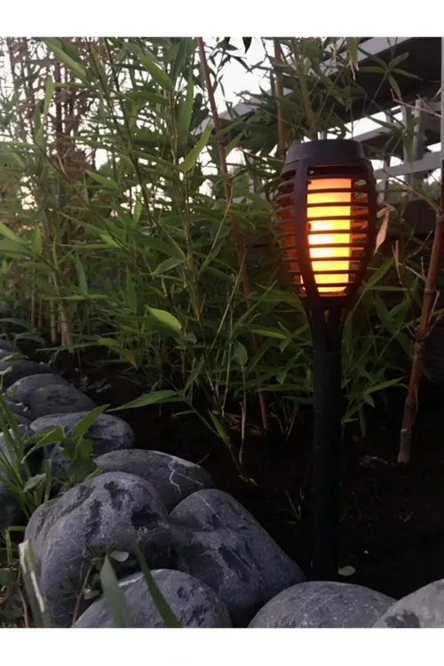 Solar Alev Efektli Bahçe Lambası