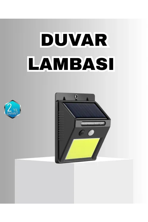 Solar Güçlü Led Dış Mekan Lambası – Güneş Enerjisiyle Şarj Olan Sensörlü Bahçe Işığı