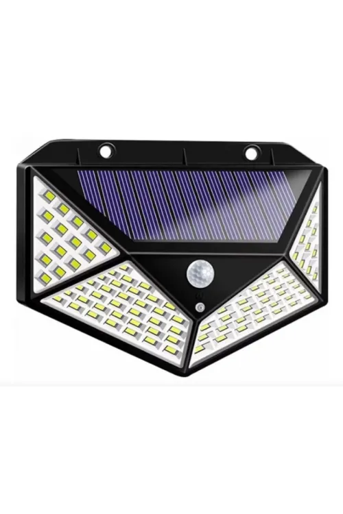 Solar Hareket Sensörlü Duvar Lambası 100 Led