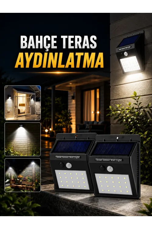 Solar Lamba Giriş, Bahçe Yol Avlu Hareket Sensörlü Led