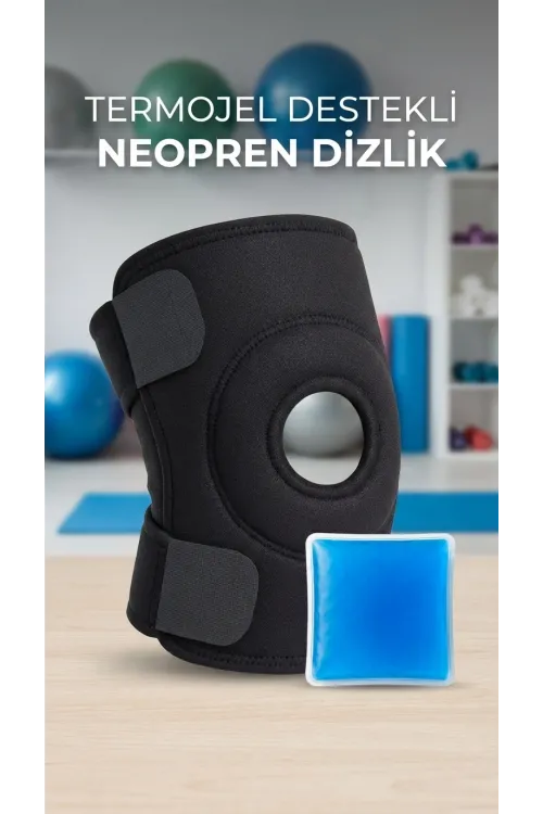 Sporcu Dizlik Çapraz Destekli, Menisküs Ağrısı İçin Termojel Hediyeli