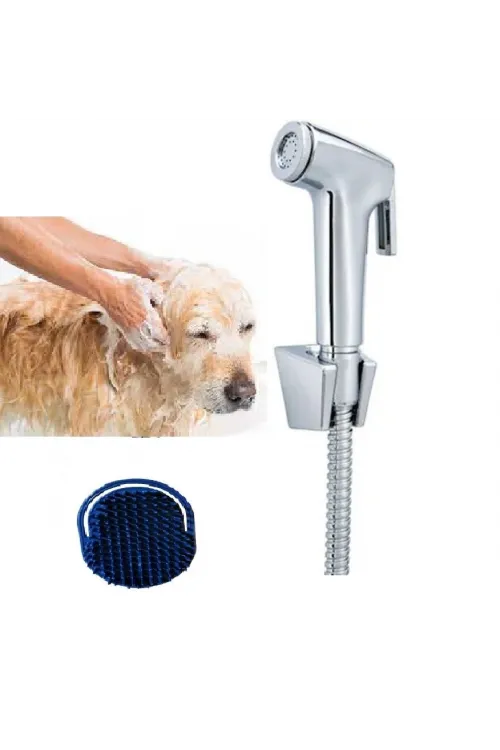 Sprey El Duşu Kedi Köpek Yıkama Tabancası Seti ve Kedi Köpek Yıkama Tarağı