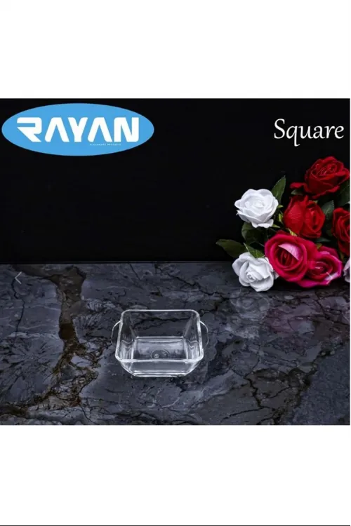 Square Tekli Kare Cam Kahvaltılık Kase Royaleks-81485