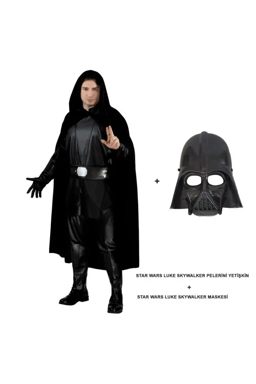Star Wars Luke Skywalker Pelerini Yetişkin Ve Maskesi