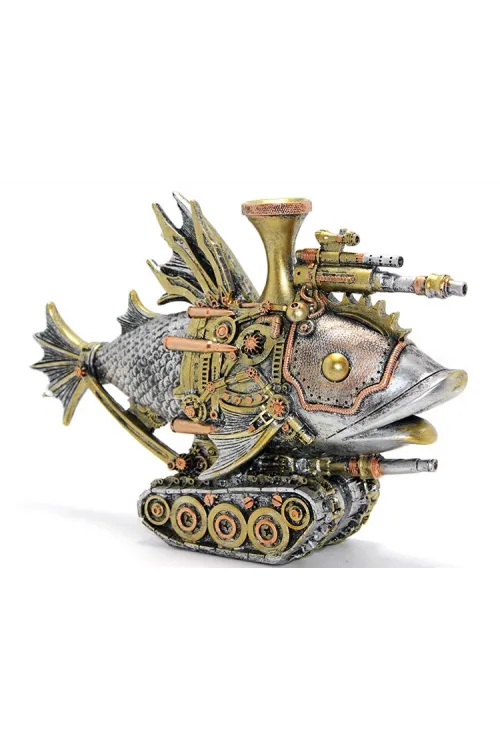 Steampunk Polyester Tasarım Balık Figürü