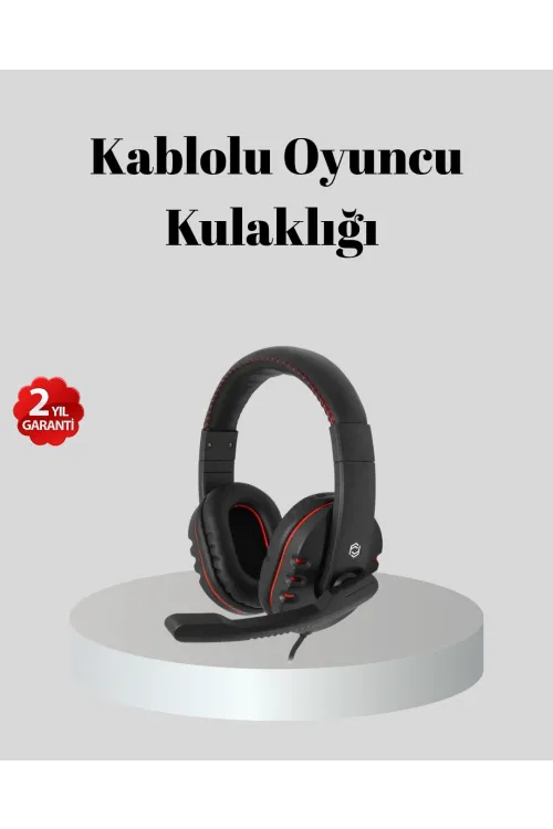 Stereo Ses Destekli Mikrofonlu Gaming Kulaklık – Yumuşak Pedli