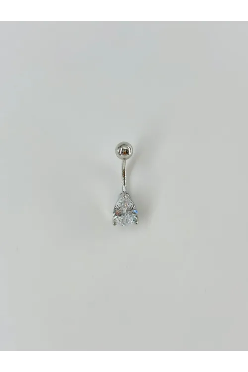 Su Damlası Detaylı Göbek Piercing - Pg0023