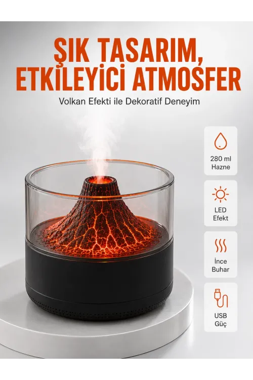Su Hazneli Led Işıklı Aromaterapi Difüzörü