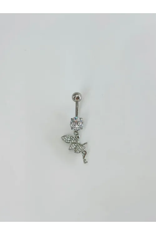 Su Perisi Detaylı Göbek Piercing - Pg0120