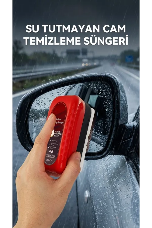 Su Tutmayan Araç Cam Temizlik Süngeri Pratik Kullanım