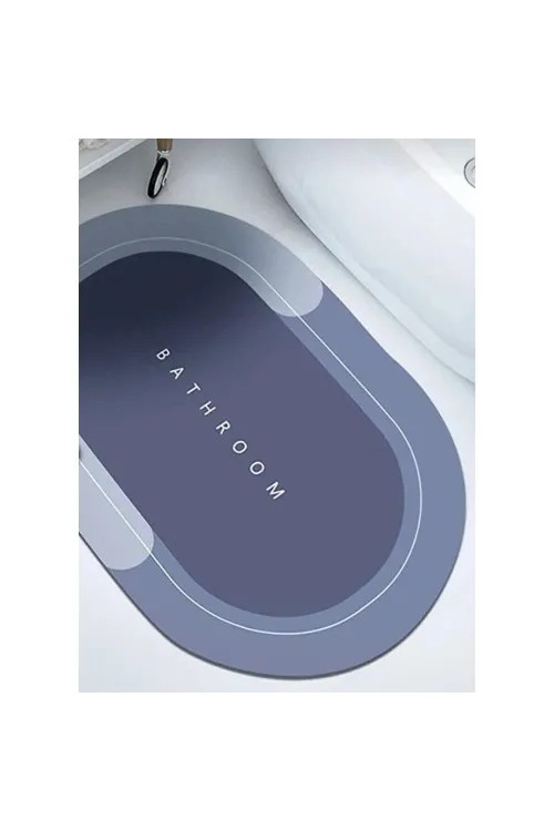 Süper Su Emici Kaymaz Tabanlı Nappa Banyo Paspası
