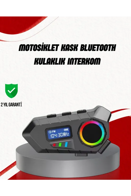 Suya Dayanıklı Bluetooth  İnterkom 5.4 Hoparlör 500mah Batarya Ve Fm Radyo Özellikli
