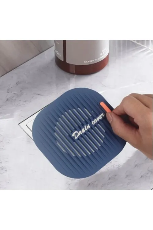 Süzgeçli Lavabo Gider Koruyucu Mat Gri
