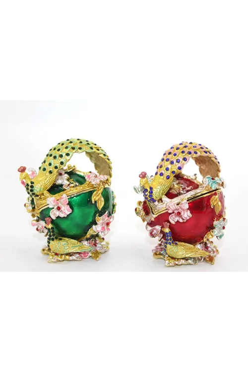 Swarovski Taşlı Tavuskuşu Kutu