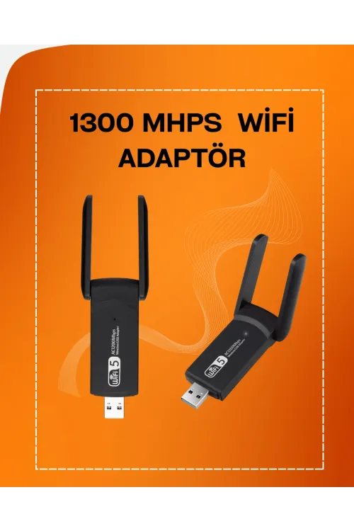 Tak-çalıştır Özellikli Çift Bant Wifi Adaptör – 1200 Mbps