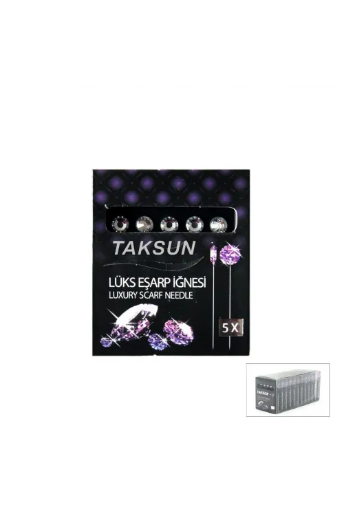 Taksun 5 Pcs Siyah Lux Başörtü Ve Eşarp Iğnesi IEG6TDC