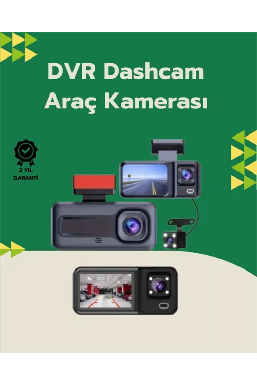 Tam Kapsamlı Araç Güvenliği: 3 Kameralı Full Hd Kayıt Sistemi İle Ön, İç Ve Arka Görüş