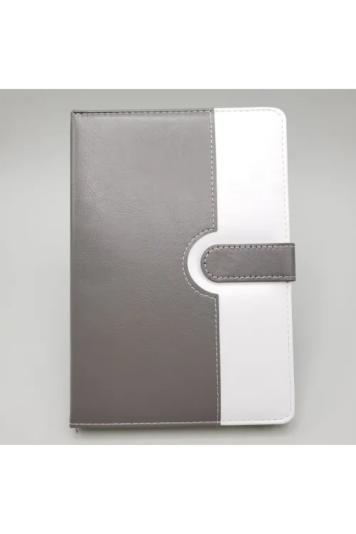 Tarihsiz Ajanda Defter Beyaz Gri Renk