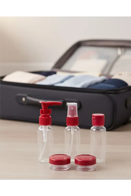 Taşınabilir 5 Parça Seyahat Kozmetik Dolum Seti 30 Ml