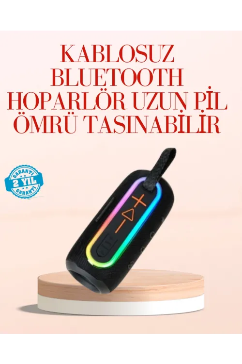 Taşınabilir Bluetooth Hoparlör Kırmızı Ip67 Su Geçirmez