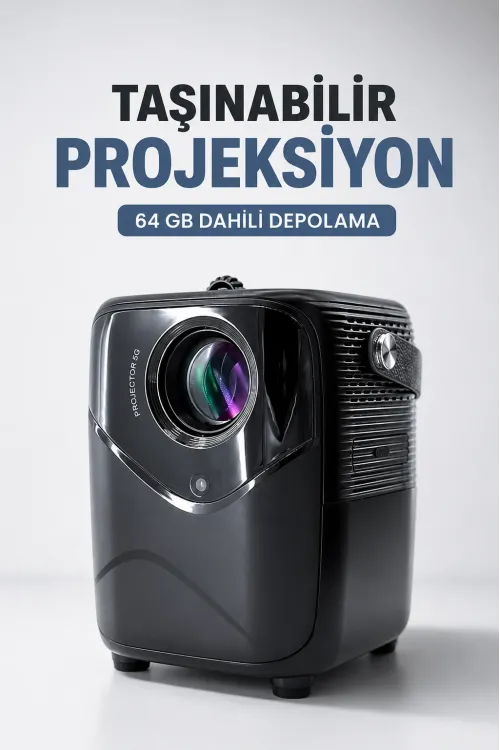 Taşınabilir Projeksiyon 64 Gb Dahili Depolama