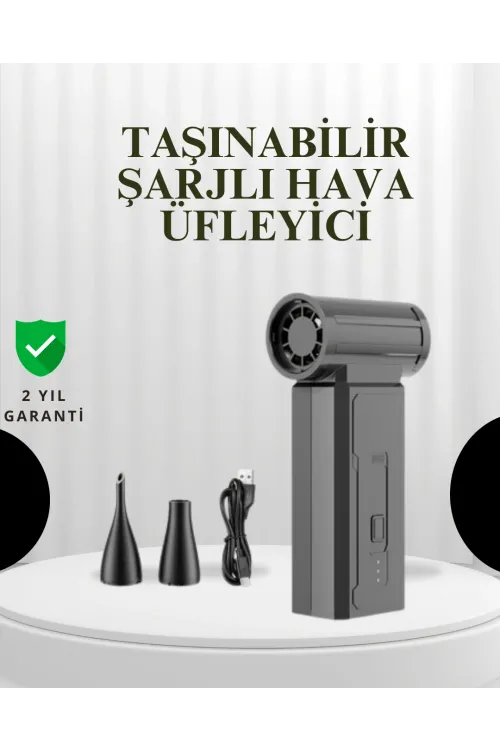 Taşınabilir Şarjlı Güçlü Hava Üfleme Aleti Çok Yönlü Kullanım