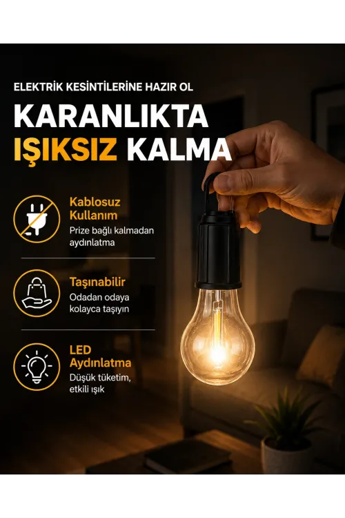 Taşınabilir Sıcak Işık Yayan Kamp Lambası