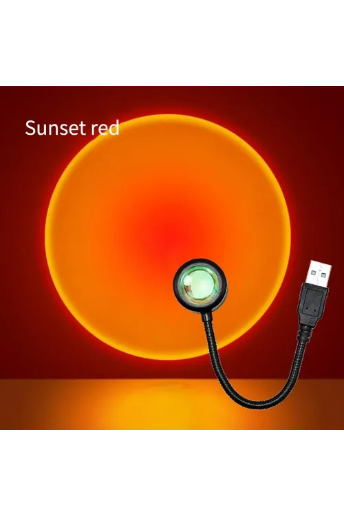Taşınabilir Usb Sunset Lamba: Ev Ve Araba İçin Ambiyans Işığı