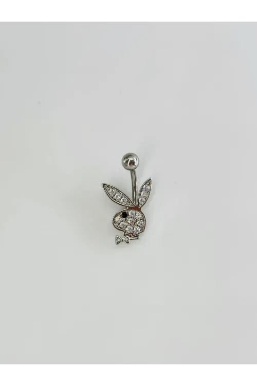 Tavşan Detaylı Göbek Piercing - Pg0114