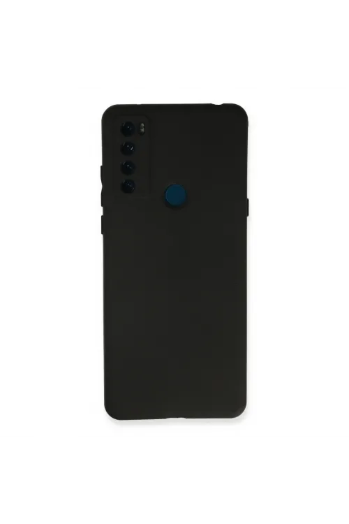 TCL 20 SE Kılıf First Silikon - Siyah