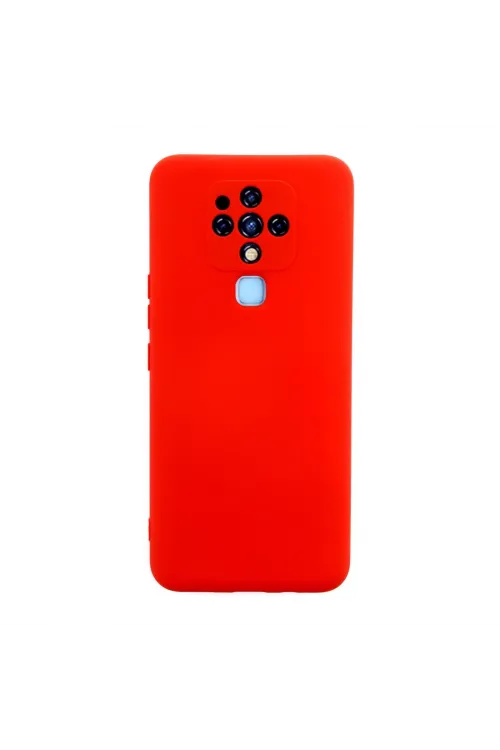 Tecno Camon 16 Kılıf Nano İçi Kadife Silikon - Kırmızı