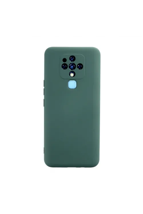 Tecno Camon 16 Kılıf Nano İçi Kadife Silikon - Koyu Yeşil