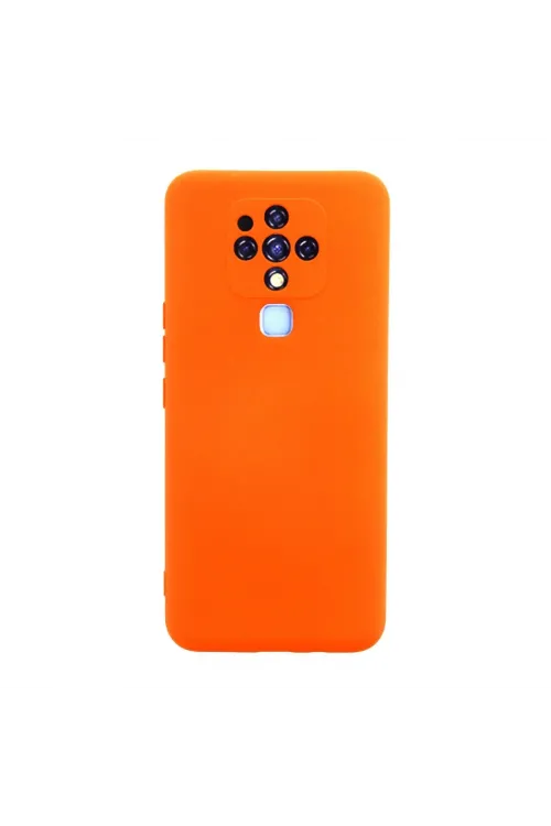 Tecno Camon 16 Kılıf Nano İçi Kadife Silikon - Turuncu