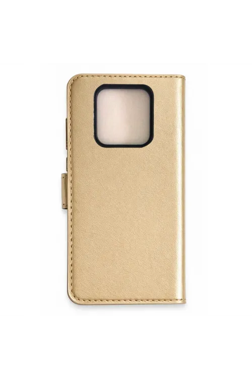 Tecno Camon 16 Prime Trend S Plus Kapaklı Kılıf - Gold