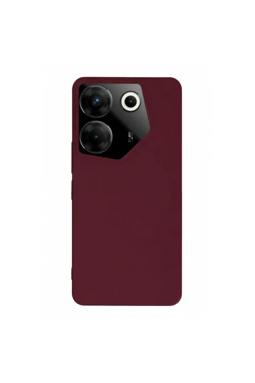 Tecno Camon 20 Pro 5G Kılıf First Silikon - Bordo