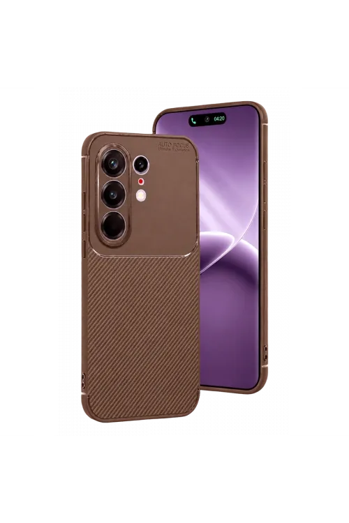 Tecno Camon 50 Pro 5g Auto Focus Karbon Kapak - Kahverengi