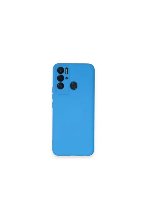 Tecno Pova Neo Kılıf Nano İçi Kadife Silikon - Mavi