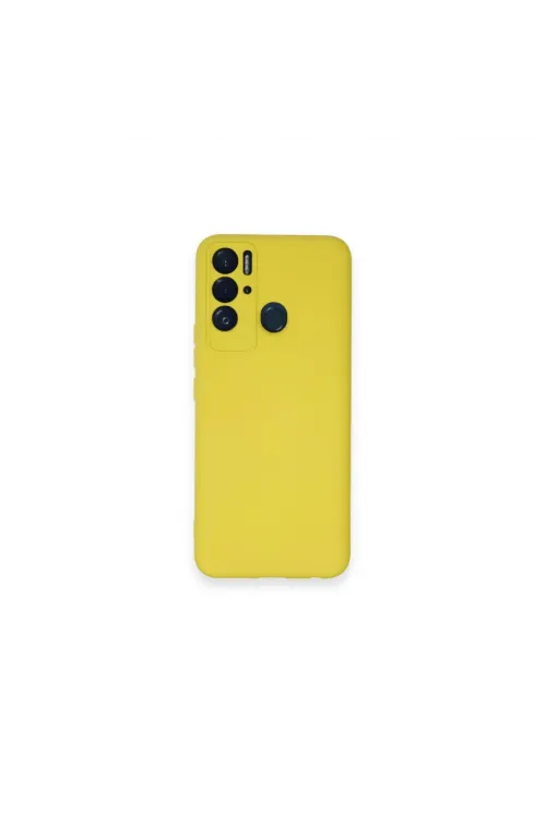 Tecno Pova Neo Kılıf Nano İçi Kadife Silikon - Sarı