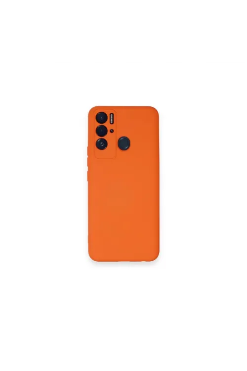 Tecno Pova Neo Kılıf Nano İçi Kadife Silikon - Turuncu