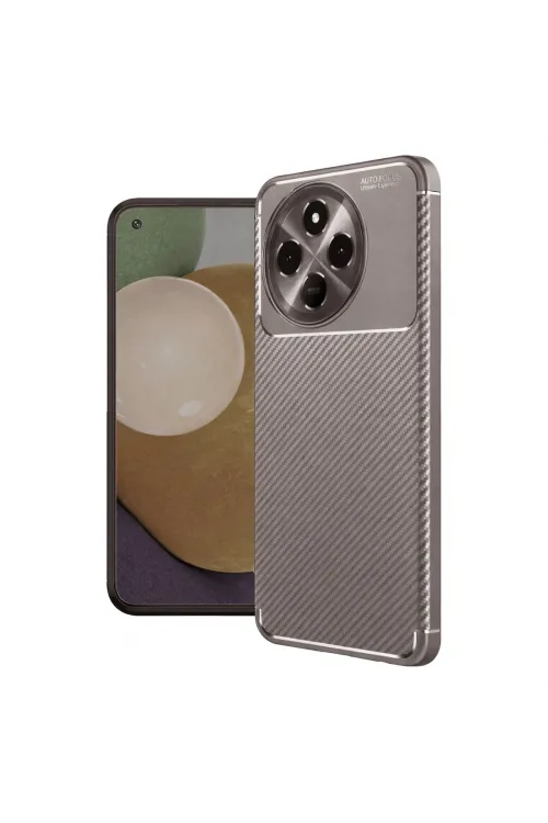 Tecno Spark 30 Pro Kılıf Auto Focus Karbon Kapak - Gri
