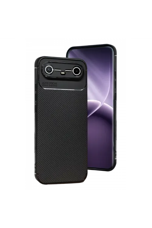 Tecno Spark Slim 5g Auto Focus Karbon Kapak - Siyah