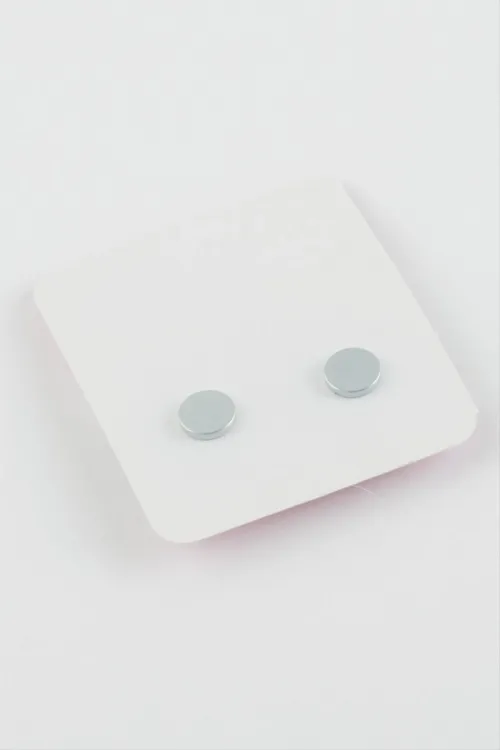 Tek Taş Mıknatıslı Cam Küpe ( 7 mm)