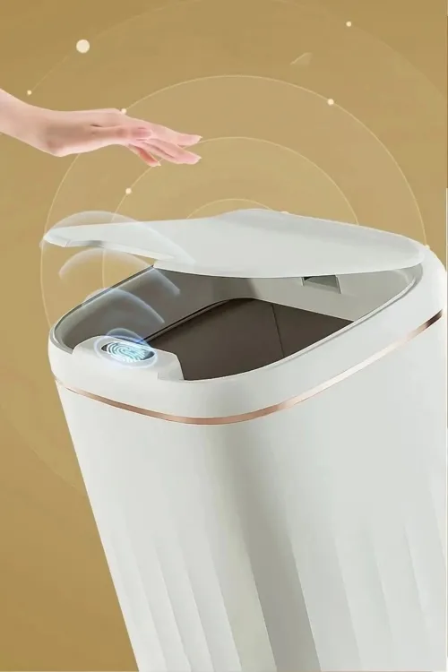 Temassız Sensörlü 20 Litre Çöp Kovası Uv Işıklı Koku Geçirmez Mutfak Banyo Kullanımı