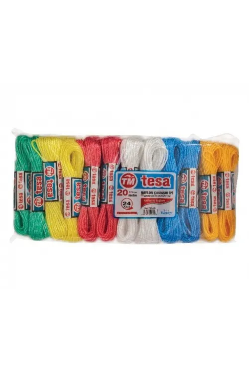 Temsan 20 Metre Naylon Çamaşır İpi 24lü