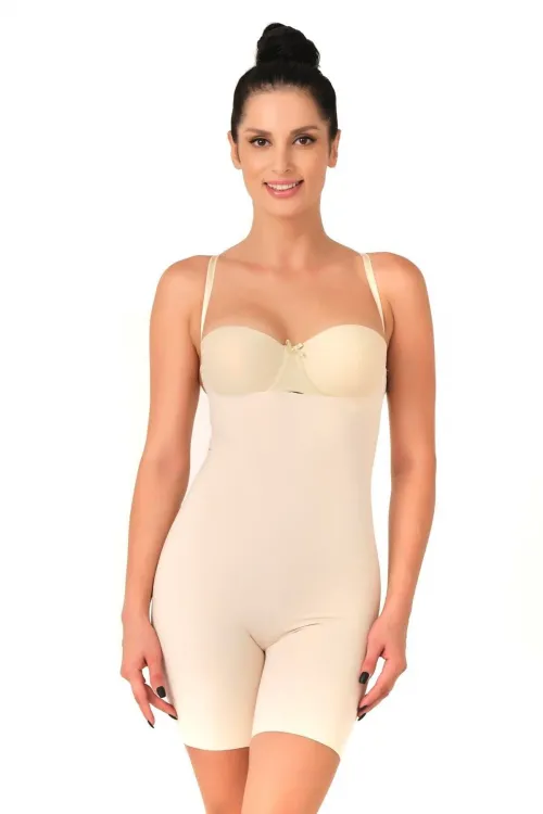 ieg™ TEN MI  2758 Lazer Kesim Göğsü Açık Boxer  Korse