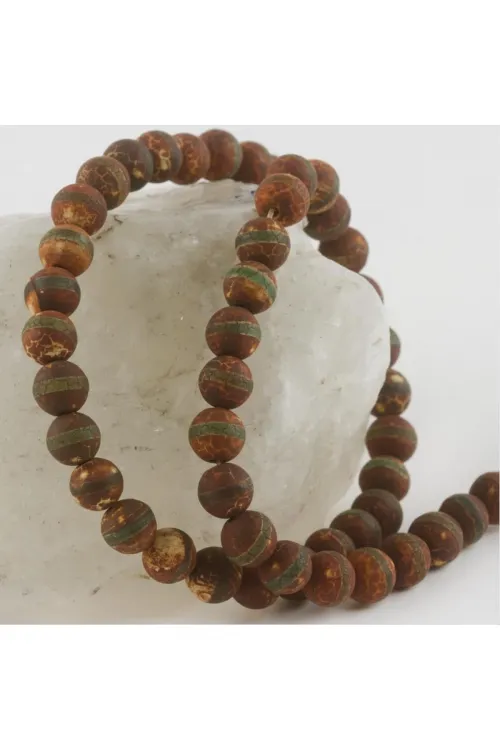 Tibet Akik Taşı Mat 8 mm