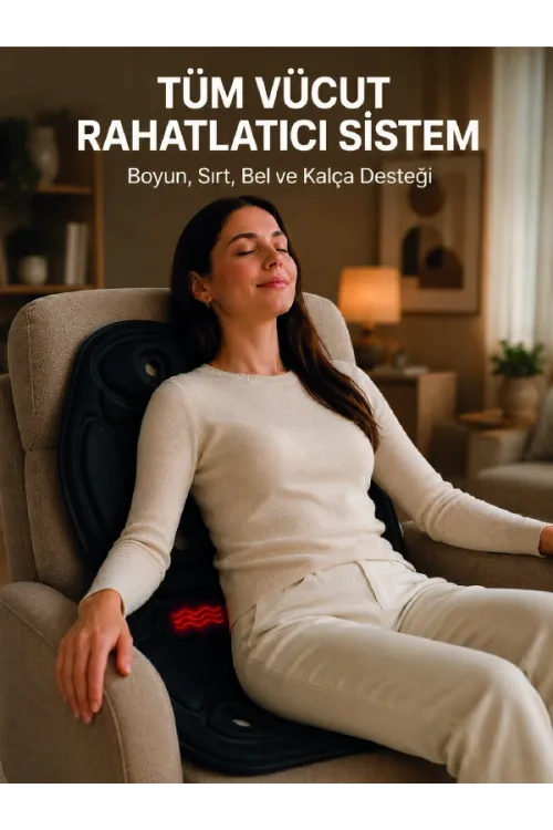 Titreşimli Isıtmalı Koltuk Tipi Masaj Minderi Ergonomik Tasarım