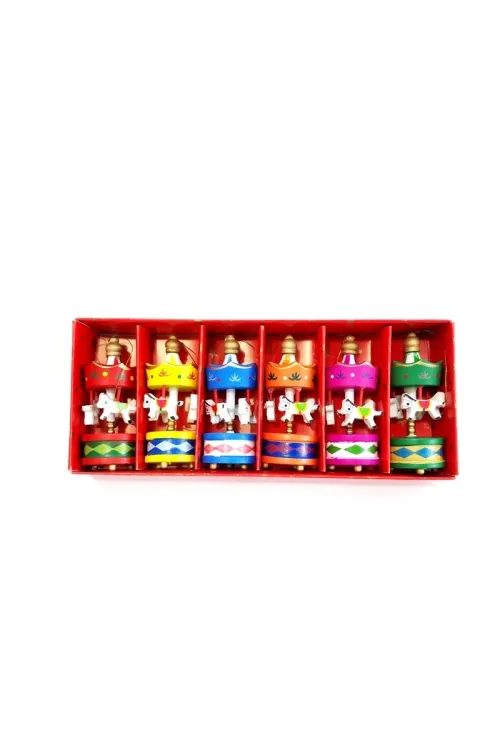 Toptan Mini Ahşap 6lı Atli Karinca