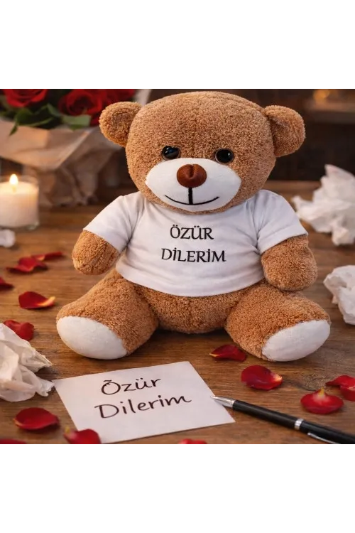 Toptan Özür Dilerim Tişörtlü Oyuncak Ayıcık